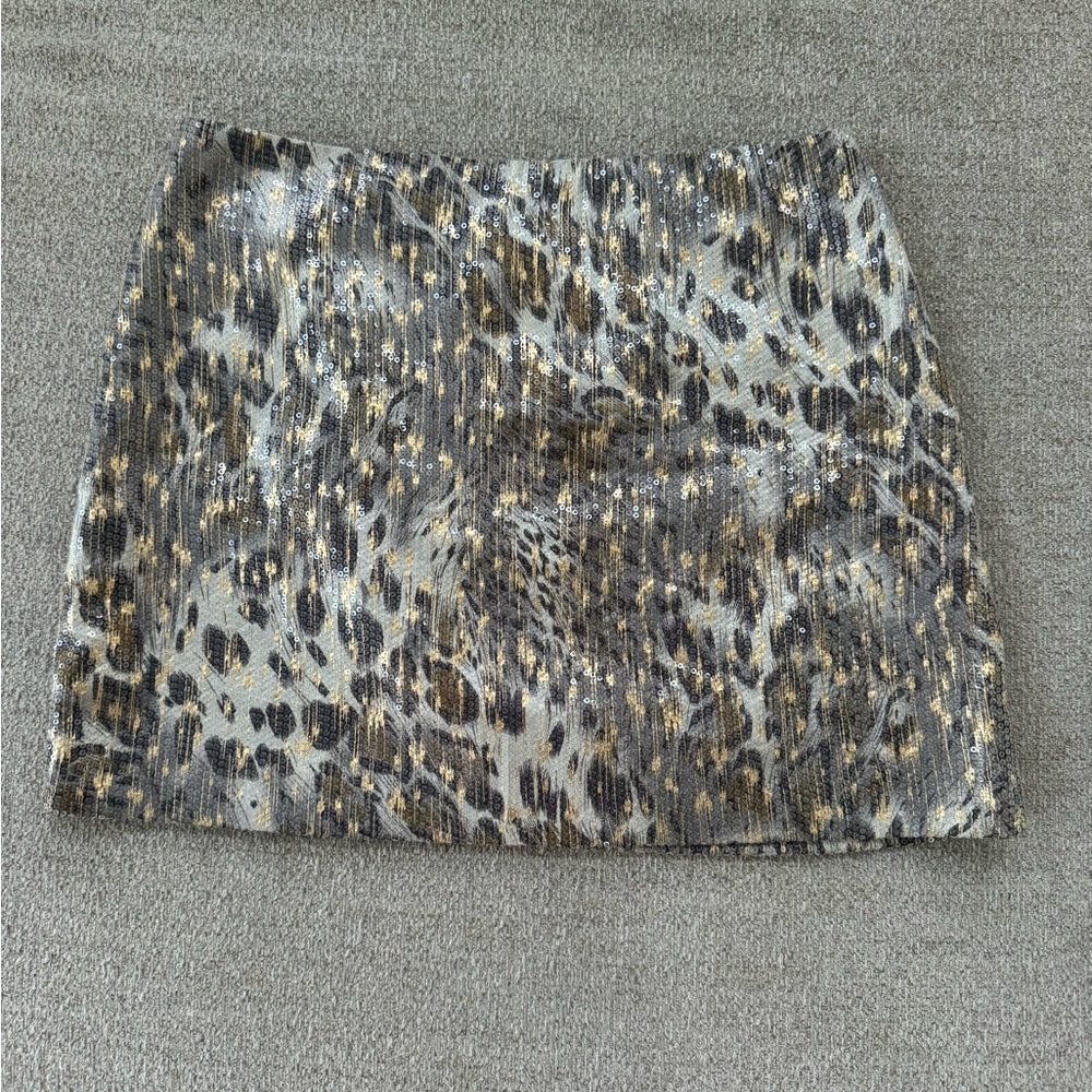 Lush Animal Print Mini Skirt Size Small